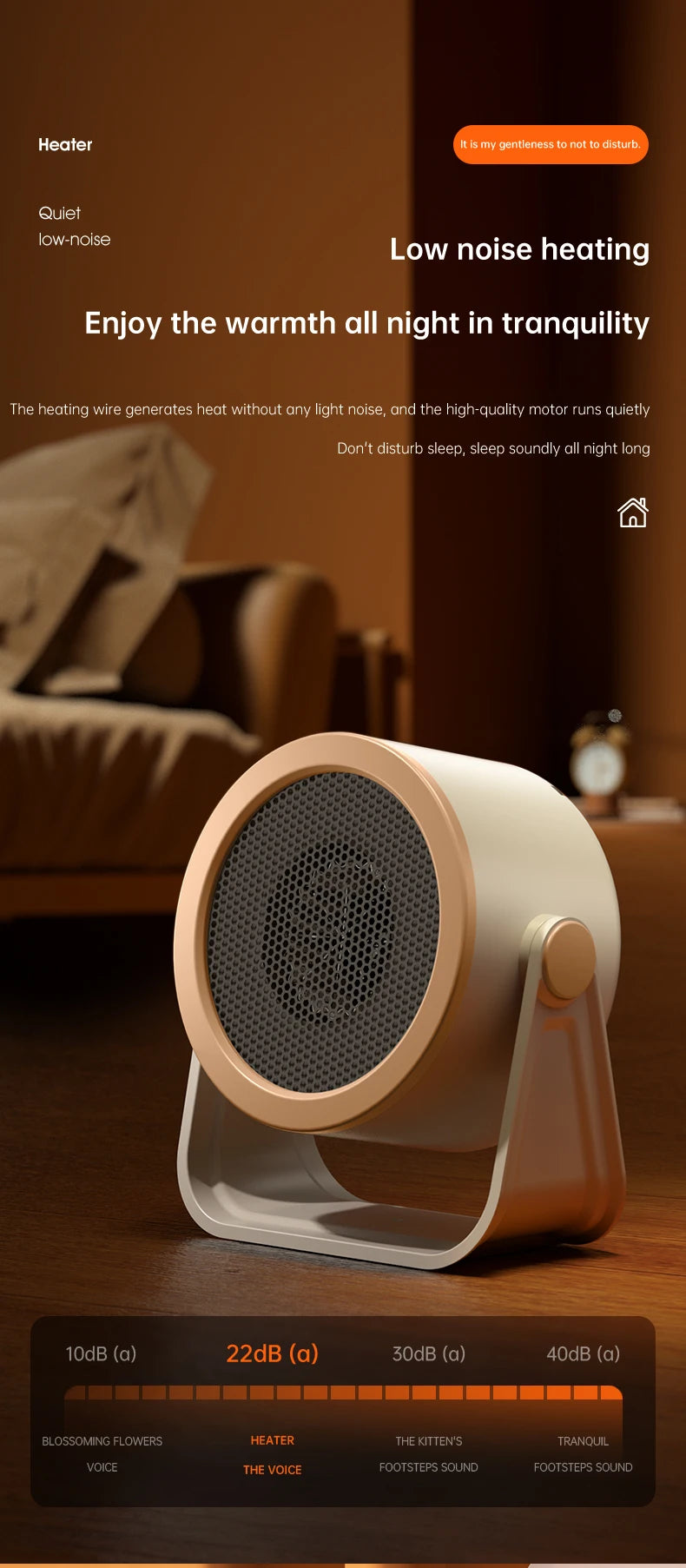 Portable Desktop Electric Heater – Mini Hot Air Blower