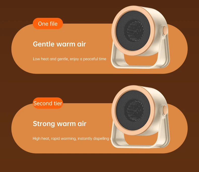 Portable Desktop Electric Heater – Mini Hot Air Blower