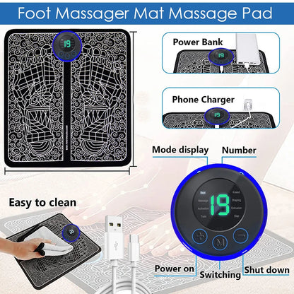 Electric Foot Massager Pad – Muscle Relaxation & Fitness