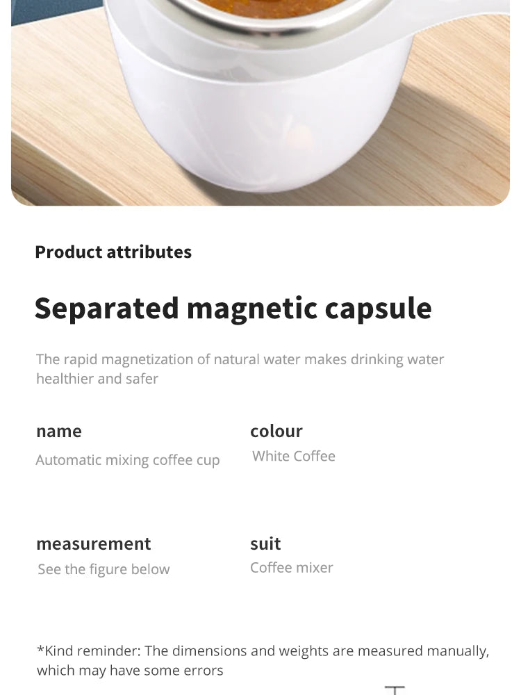 Automatic Self-Stirring Mug – Rechargeable Magnetic Coffee Cup