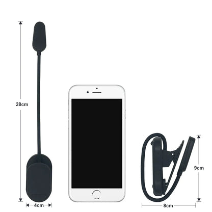 Bookmark Book-light Stepless Dimming E-book Kindle light 3 colors temperature Folding Rechargeable With Clip-On Bed Reading Lamp