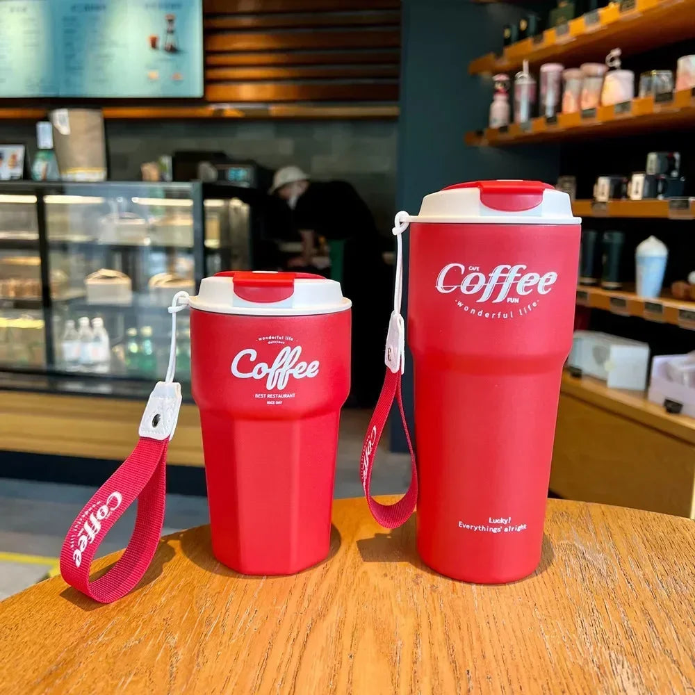 Double Stainless Steel Travel Mug – 420/620ml Portable Vacuum Tumbler