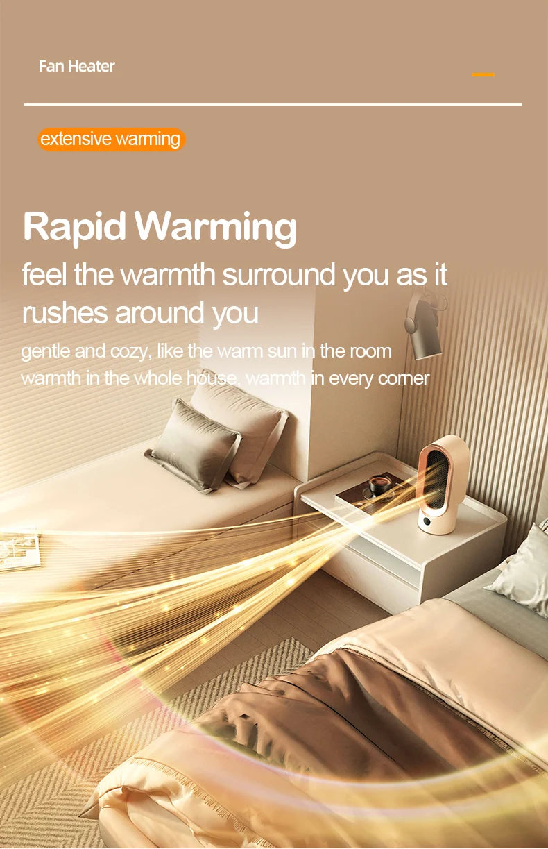 Portable Mini Electric Heater – PTC Ceramic Fan Heater