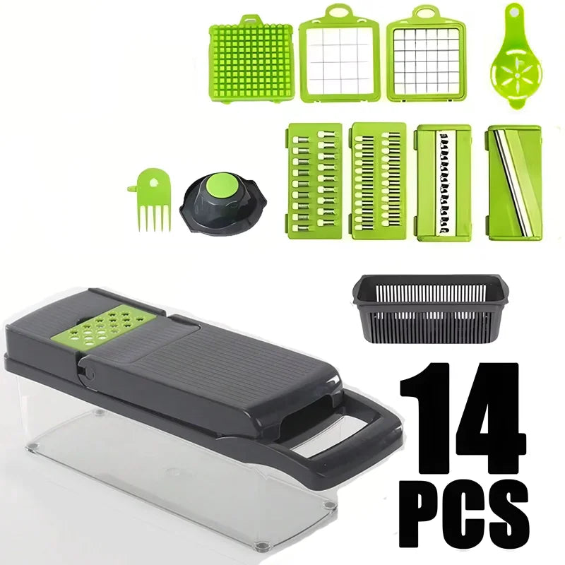 Portable Vegetable Cutter & Multifunctional Slicer – 8-in-1 Kitchen Essential