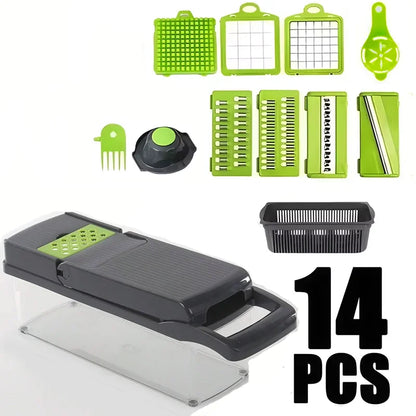 Portable Vegetable Cutter & Multifunctional Slicer – 8-in-1 Kitchen Essential