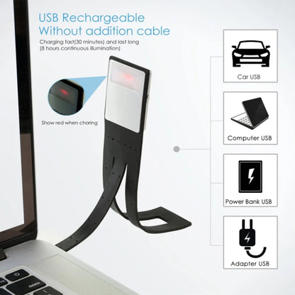 Bookmark Book-light Stepless Dimming E-book Kindle light 3 colors temperature Folding Rechargeable With Clip-On Bed Reading Lamp