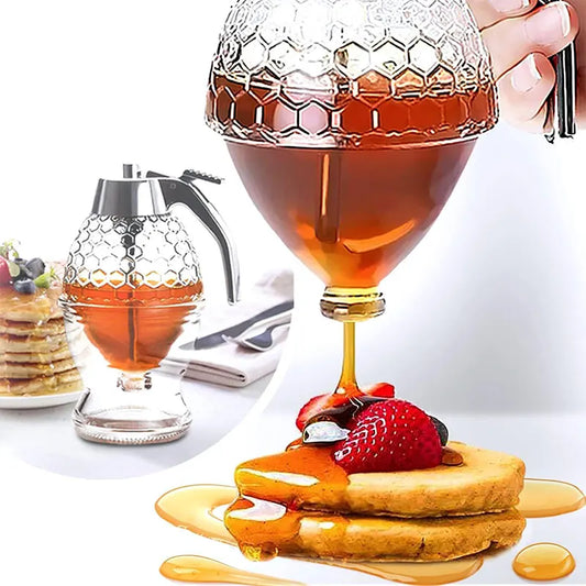 Acrylic Honey Pourer Dispenser with Stand