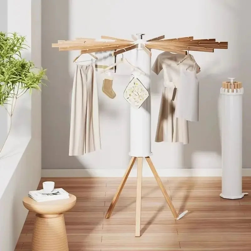 Foldable Clothes Drying Tripod Rack