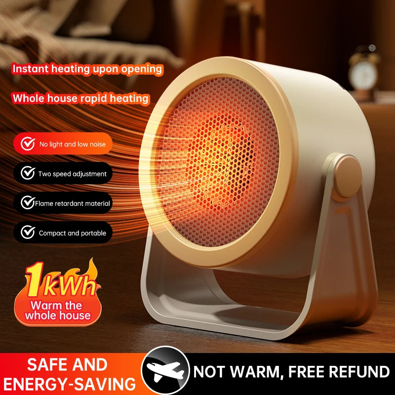 Portable Desktop Electric Heater – Mini Hot Air Blower