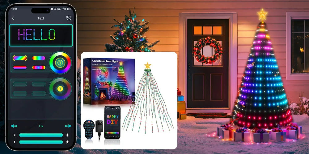 Christmas Tree Fairy String Lights – APP Control, Music Sync, 12 Modes