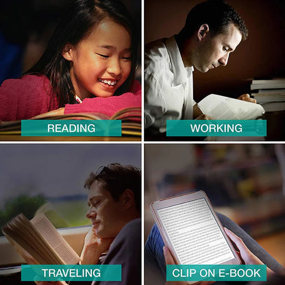 Bookmark Book-light Stepless Dimming E-book Kindle light 3 colors temperature Folding Rechargeable With Clip-On Bed Reading Lamp