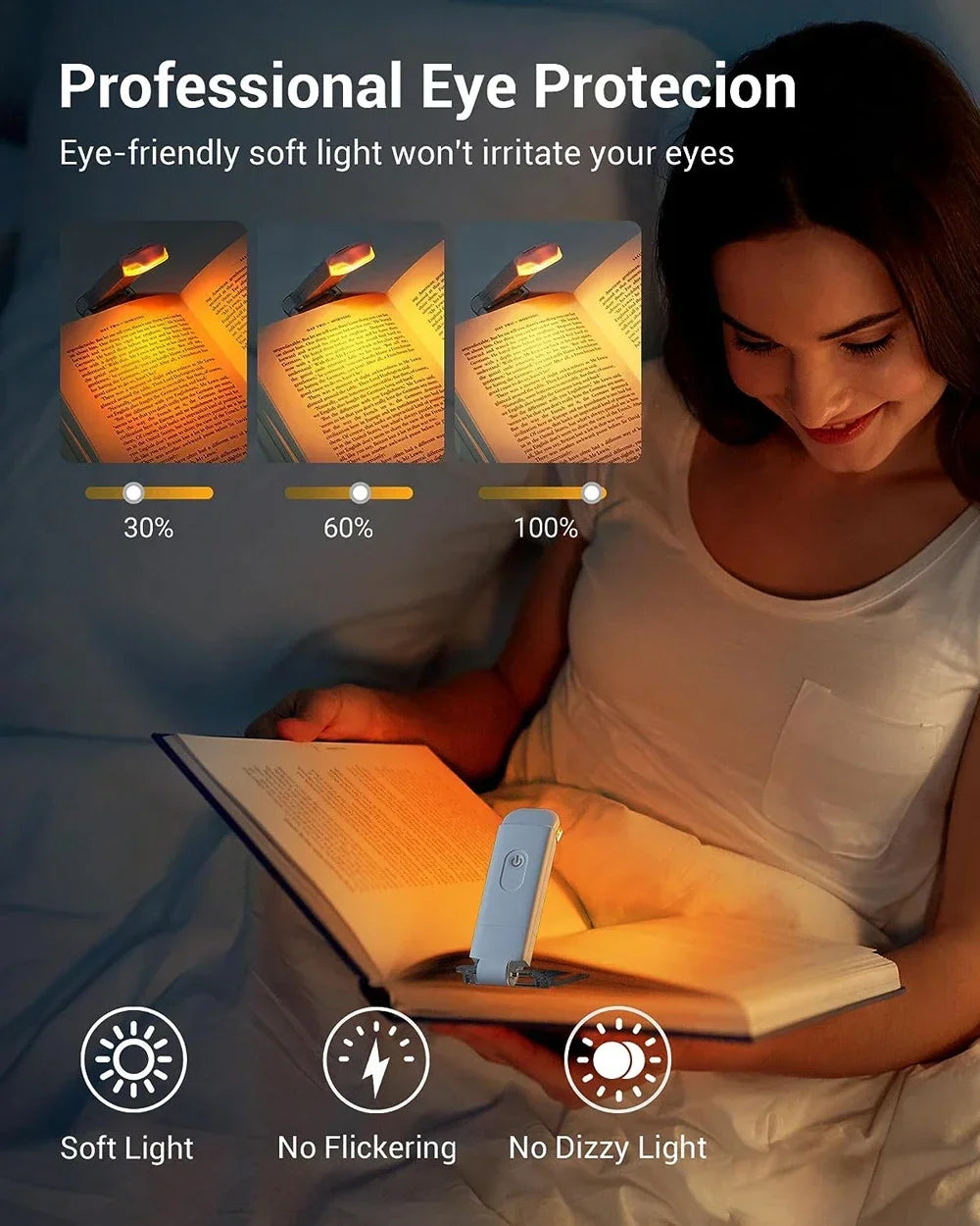 LED Clip-On Book Light – Eye-Care Reading Lamp