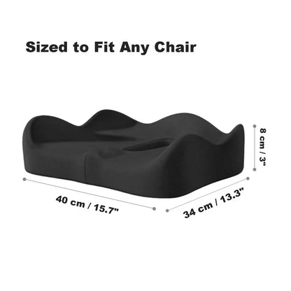 1pc Ergonomic Memory Foam Seat Cushion 3D Support Cushion Washable Polyester Car Office Essentials Comfortable for Long Sitting