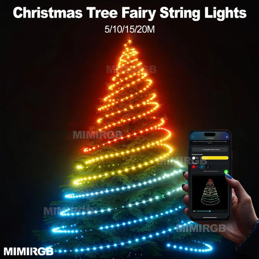 Christmas Tree Fairy String Lights – APP Control, Music Sync, 12 Modes