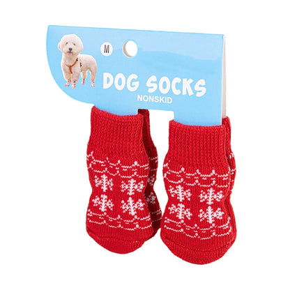 Christmas Knitted Pet Socks