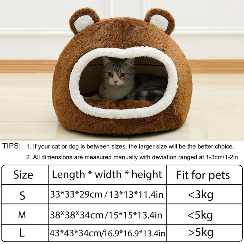 Funny Cat Bed – Plush Pet House for Cats & Small Dogs
