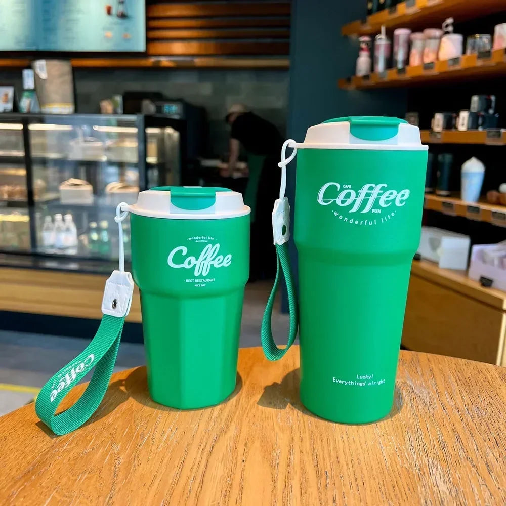 Double Stainless Steel Travel Mug – 420/620ml Portable Vacuum Tumbler