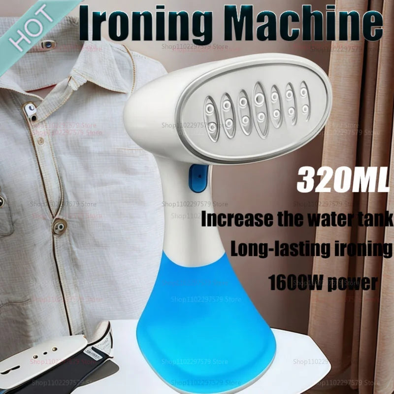 2025 1600W Portable Handheld Clothes Steamer Fast Heat-Up 25 Seconds Travel Home Office Garment Steamer with 320ML Water Tank