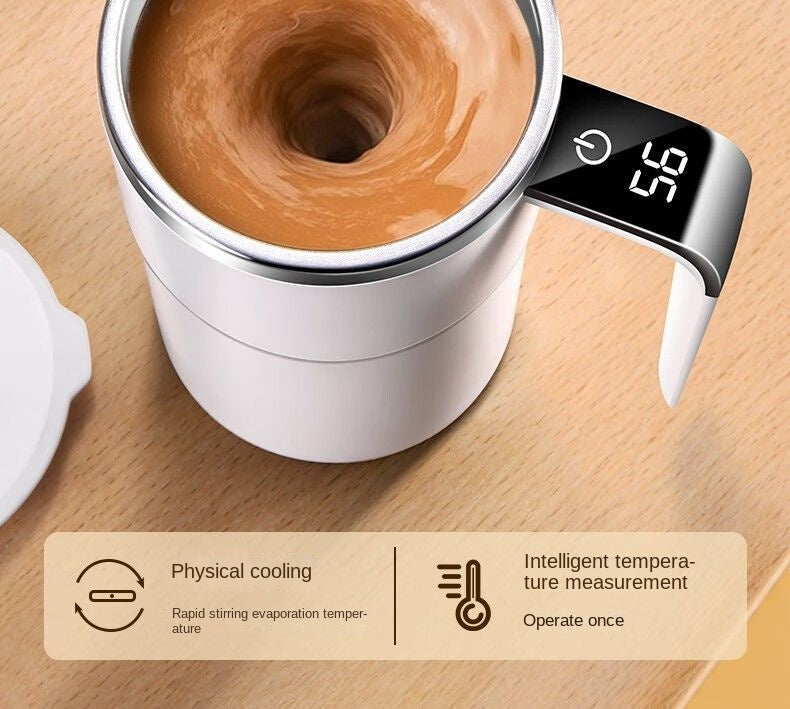Electric Self-Stirring Coffee Mug – Rechargeable Magnetic Mixer Cup